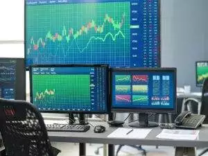 Stock Trading Stats On Screens