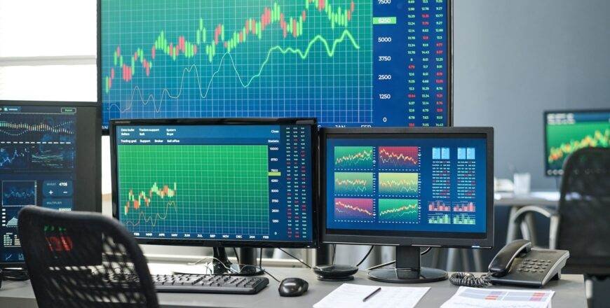 Stock Trading Stats On Screens